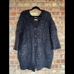 Beulah Cable Knit Poncho Cardigan🖤